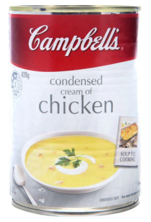 Campbells Canned Soup Cream Of Chicken Condensed 420g