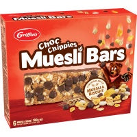 Griffins Cookie Bear Chocolate Chippies  Muesli Bars 6pk 180g