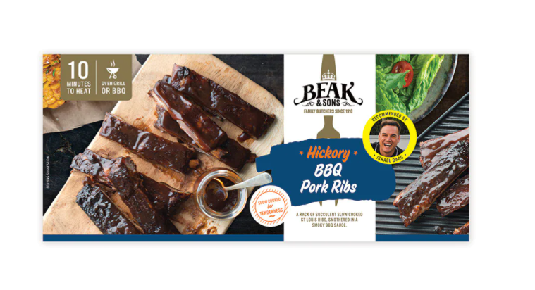 Beak&Sons BBQ Hickory Pork Ribs 1kg