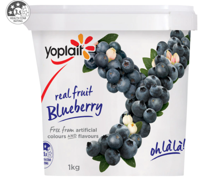 Yoplait Real Fruit Blueberry Yoghurt 1kg