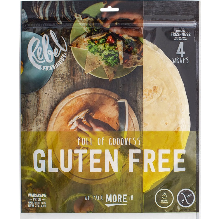 Rebel Bakehouse Gluten Free Original White Wraps 4 x 80g