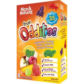 Nice & Natural Fruit Oddities Snacks 8pk 136g