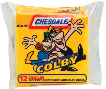 Chesdale Colby Cheese Slices 250g