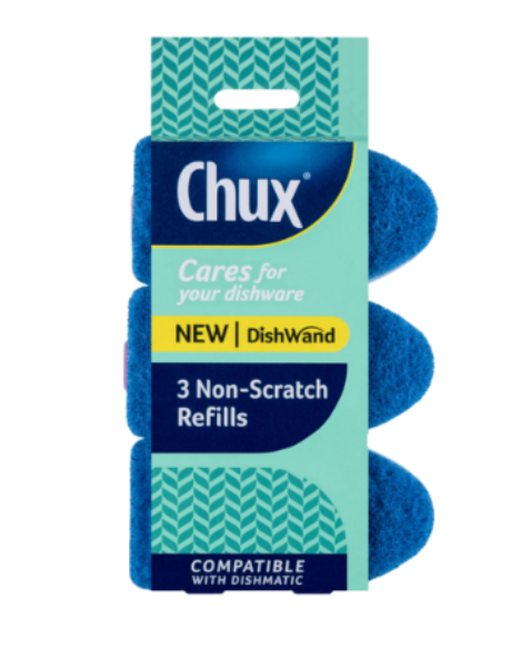 Chux Dishwand Refills Non Scratch 3pk