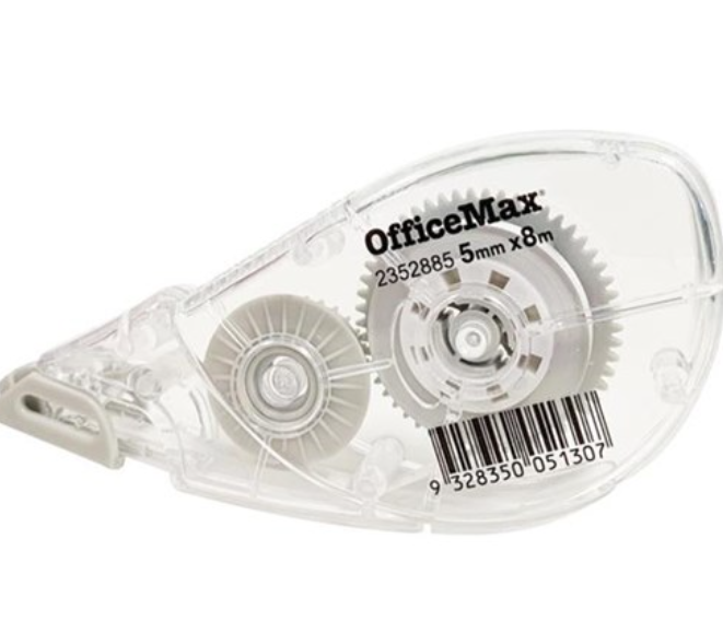 OfficeMax Correction Tape Front Operating 5mm x 8m