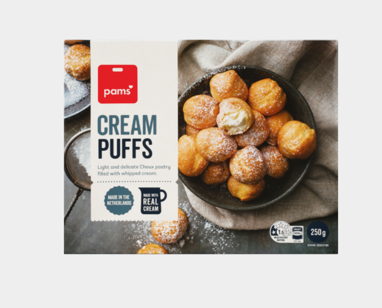 Pams Cream Puffs 250g