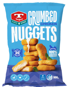 Tegel Frozen Free Range Crumbed Chicken Nuggets 900g