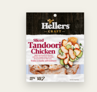 Hellers Craft Sliced Tandoori Chicken 250g