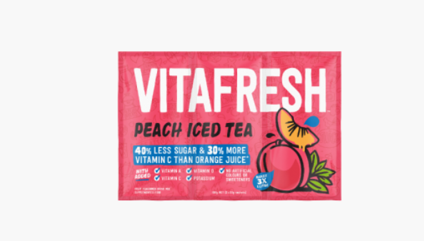 Vitafresh  Peach Iced Tea Drink Flavoured Mix 3pk 150g