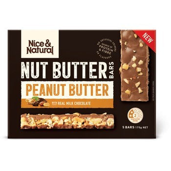 Nice & Natural Peanut Butter Nut Butter Bars 5pk 175g