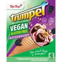 Tip Top Trumpet Vegan Boysenberry Ice Cream On Cone 4pk