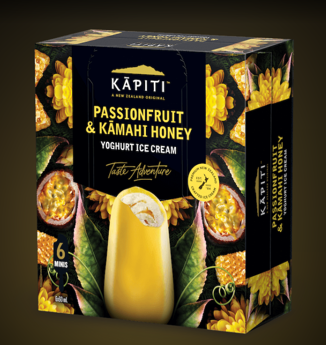 Kapiti Passionfruit & Yoghurt Ice Cream Minis 6pk x 60ml