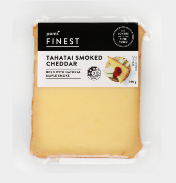 Pams Finest Tahatai Smoked Cheddar 140g