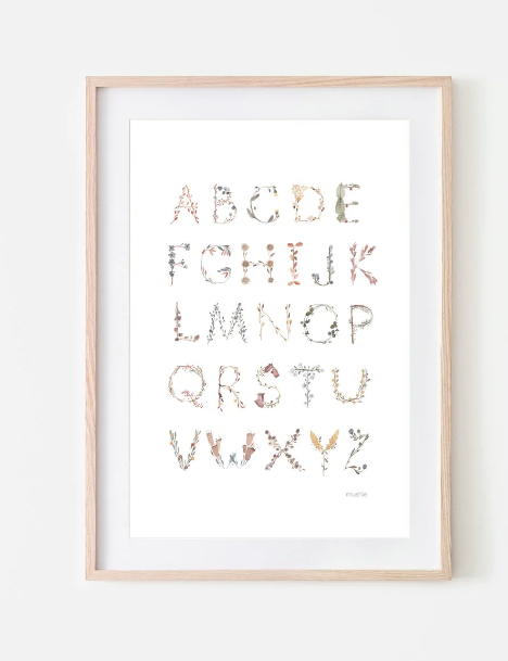 Mushie International Alphabet Poster