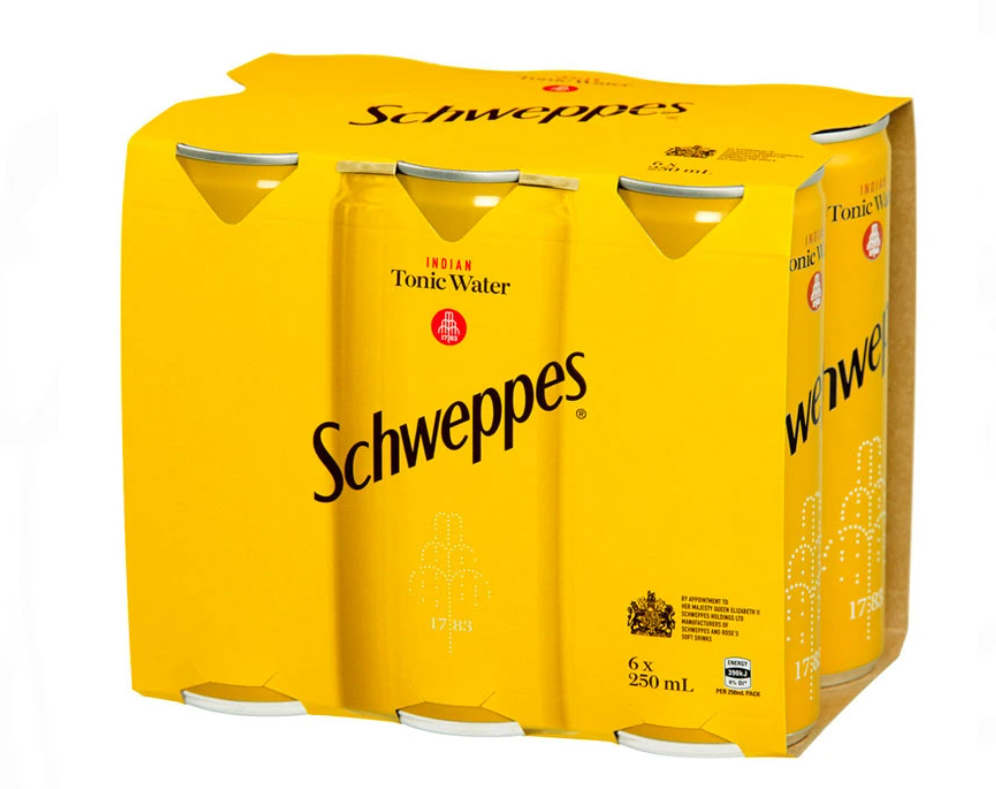 Schweppes Indian Tonic Water 250ml x 6pk